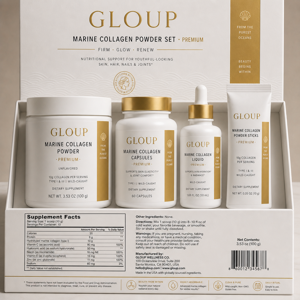 Marine Collagen Powder Set - Label detail view