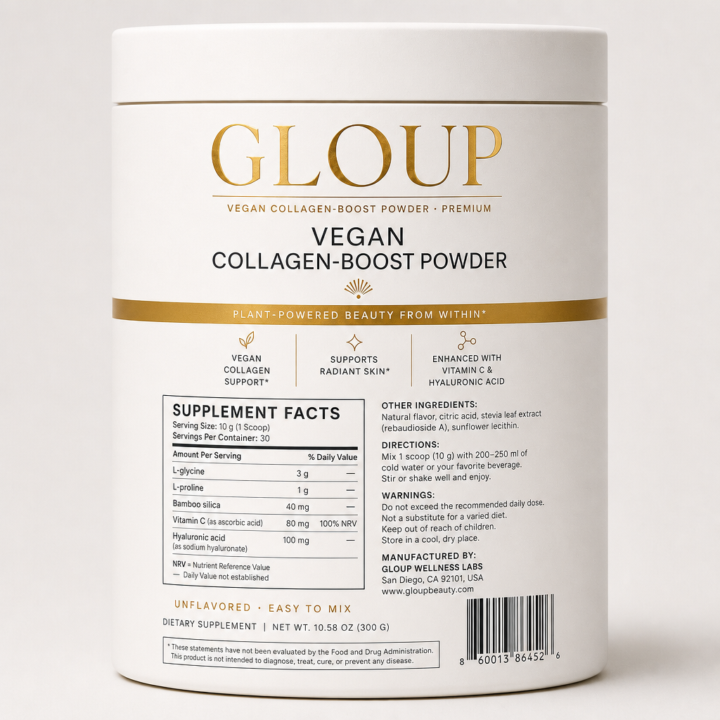 Vegan Collagen-Boost Powder - Label detail view