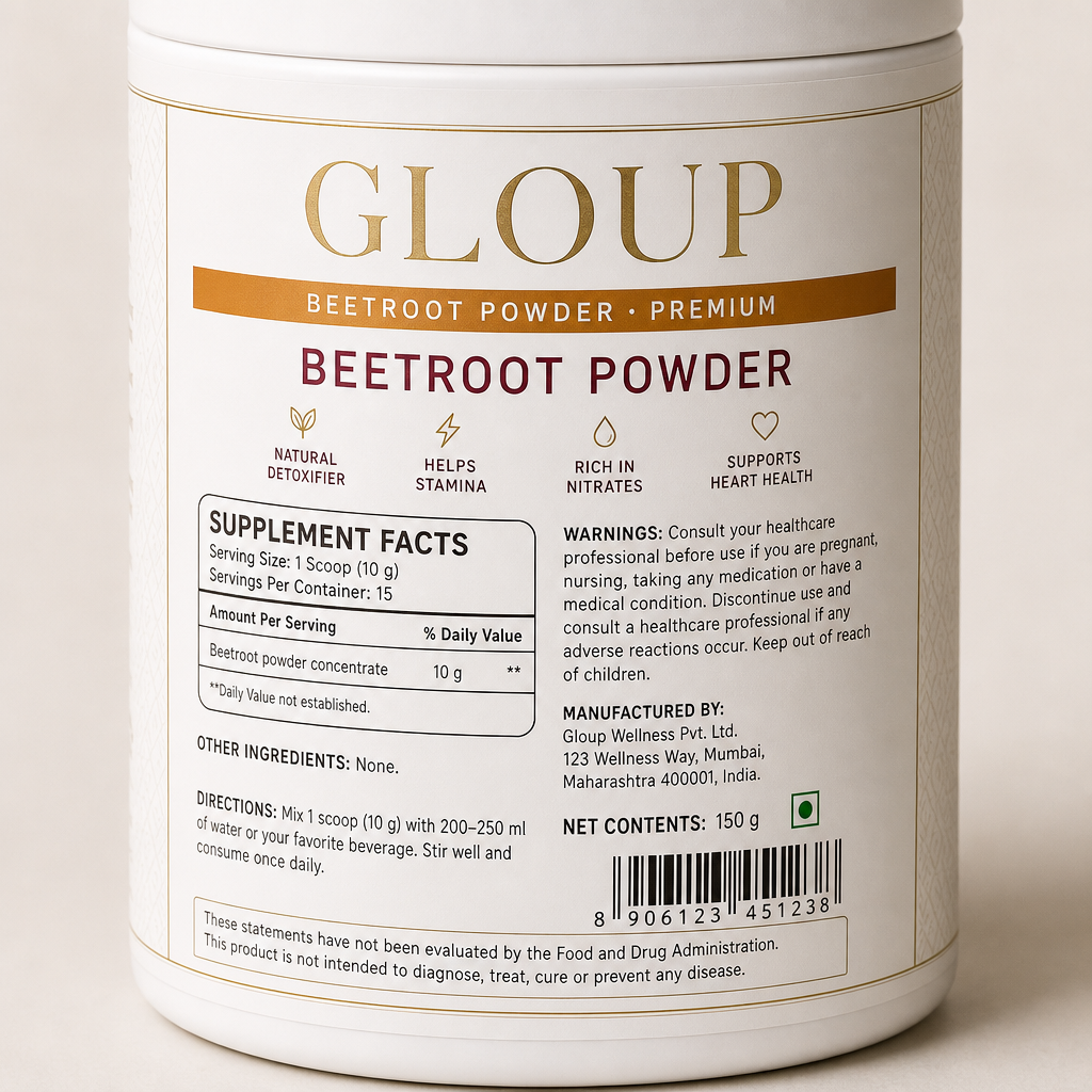 Beetroot Powder - Label detail view