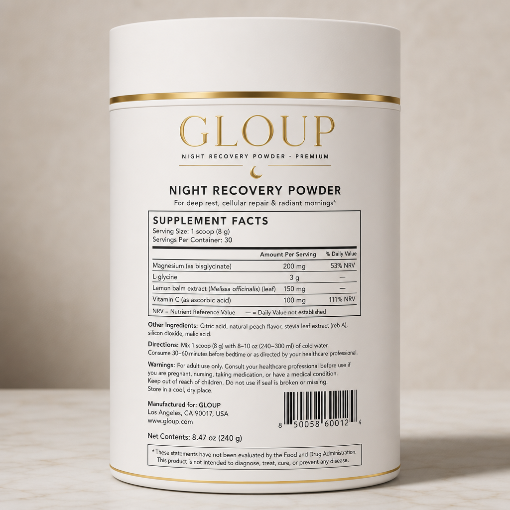 Night Recovery Powder - Label detail view