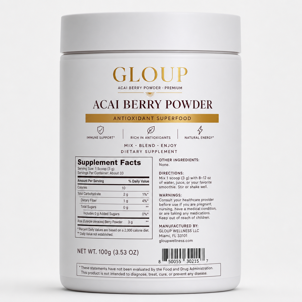 Acai Berry Powder - Label detail view