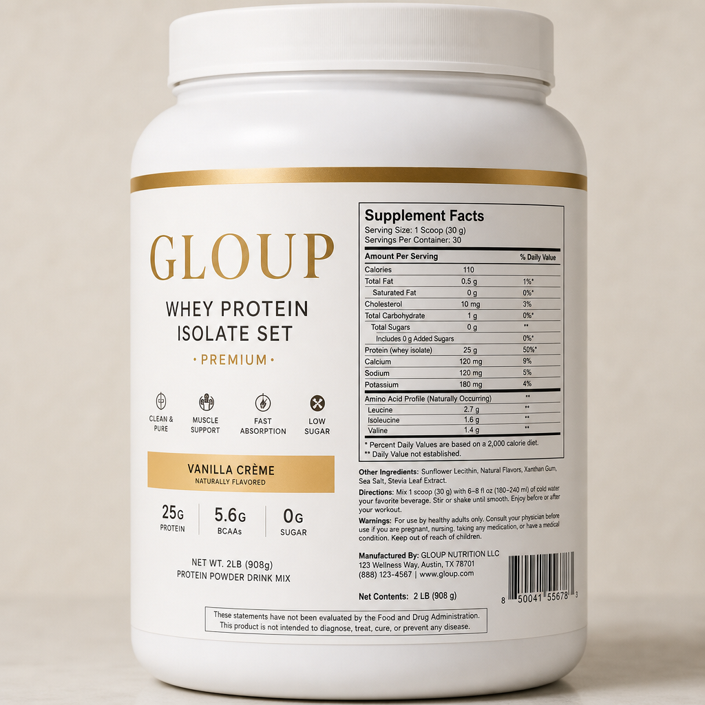 Whey Protein Isolate Set - Label detail view